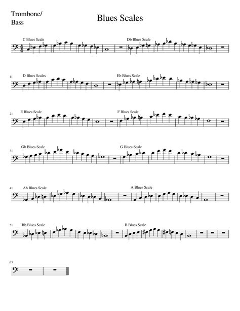 trombone blues scales